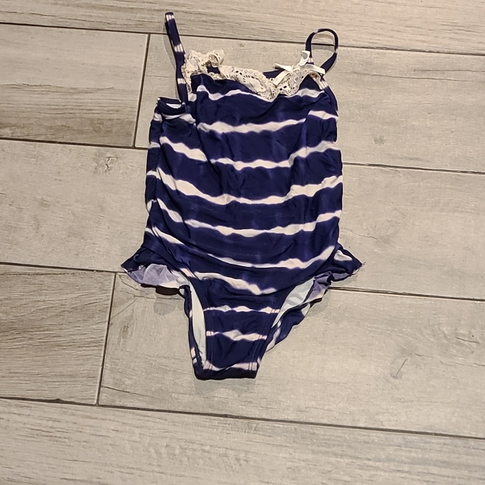 🍁Flapadoodles striped ruffle bathing suit 🪅